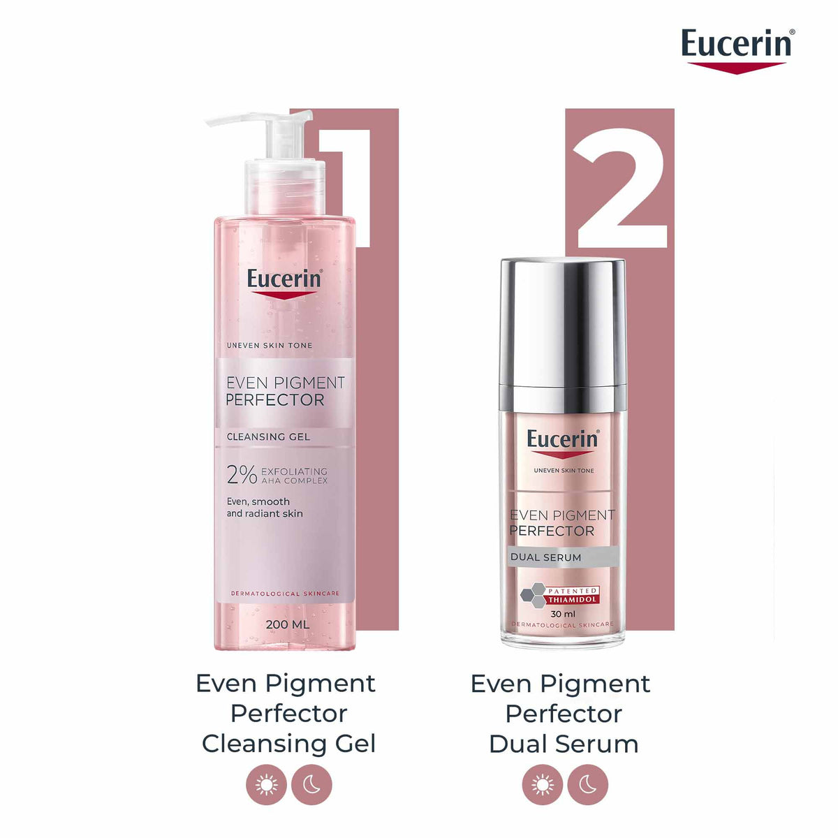 Eucerin Even Pigment Perfector Gel Nettoyant Exfoliant 200 ml et Anti-Pigment Double Sérum 30 ml