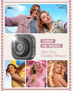 Mini appareil photo numérique porte-clés, 1080p, avec carte mémoire de 32 Go